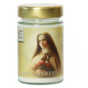 Vela Vidro Perfumada Santa Teresinha