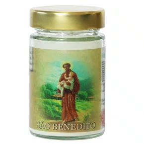 Vela Vidro Perfumada São Benedito
