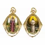 100 Unidades - Medalha Chapa Nossa Senhora das Lágrimas e Jesus Manietado Frente e Verso