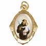 100 Unidades - Medalha Chapa Resinada de Santo Antônio