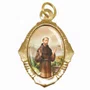 100 Unidades - Medalha Chapa Resinada São Francisco de Assis