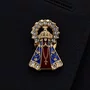 12 unid - Bóton de Nossa Senhora Aparecida Strass - 2,5 cm