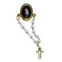 12 unid - Bóton Jesus Misericordioso Oval Terço Pérola