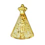 12 unid - Boton Nossa Senhora Aparecida Branco