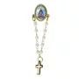 12 unid - Boton Nossa Senhora Aparecida com Terço Pérola