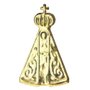 12 Unid - Boton Nossa Senhora Aparecida Dourado G