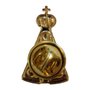 12 Unid - Boton Nossa Senhora Aparecida Dourado G