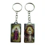12 Unid - Chaveiro Chapa Retangular Nossa Senhora das Lágrimas e Jesus Manietado 