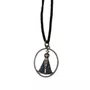 12 Unid - Cordão Nossa Senhora Aparecida Oval Azul e Prata 3 mm