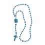 12 unid - Terço Nylon Azul Claro Leitoso G 