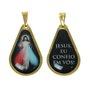 20 unid - Medalha Gota Jesus Misericordioso Frente e Verso