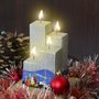 4 Velas Decorativas Prata