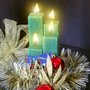 4 Velas Decorativas  Verde
