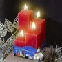 4 Velas Decorativas Vermelha