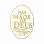 Adesivo Nas Mãos de Deus em Dourado 13 x 9 cm