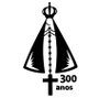 Adesivo Nossa Senhora Aparecida 300 Anos Preto 15 cm x 8 cm