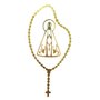 Adesivo Nossa Senhora Aparecida Terço em Dourado 13.5 cm X 6.5 cm