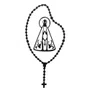 Adesivo Nossa Senhora Aparecida Terço em Preto 14 cm x 7 cm