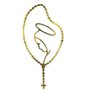 6 unid - Adesivo Virgem Maria Terço em Dourado 19 x 9 cm