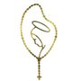 Adesivo Virgem Maria Terço em Dourado 19 cm x 9 cm