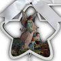 Adorno de Berço Anjo da Guarda Estrela com Fita Branca