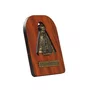 Adorno de Madeira Nossa Senhora Aparecida Metal Ouro Velho - 10 cm