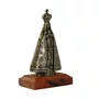 Adorno de Mesa Nossa Senhora Aparecida Metal Ouro Velho - 9,5 cm