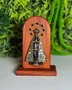 Adorno de Mesa Nossa Senhora Aparecida Metal Ouro Velho e Madeira - 18 x 12 cm 