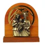 Adorno de Mesa Sagrada Família Madeira com Acrílico - 14 x 12 cm