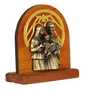 Adorno de Mesa Sagrada Família Madeira com Acrílico - 14 x 12 cm