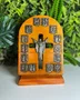 Adorno de Mesa Via Sacra e Cristo Ressuscitado Ouro Velho - 23 x 15 cm 