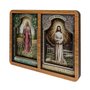 Adorno de Porta Nossa Senhora das Lágrimas e Jesus Manietado 13 cm x 17 cm