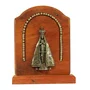 Adorno Mesa de Madeira Nossa Senhora Aparecida Metal Ouro Velho Strass - 15 cm x 12 cm