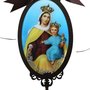 Adorno Oval de Porta Nossa Senhora do Carmo 30 x 10 cm