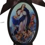 Adorno Oval de Porta Nossa Senhora da Imaculada Conceição 30 x 10 cm