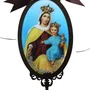 Adorno Oval de Porta Nossa Senhora do Carmo 30 x 10 cm