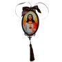 Adorno Oval de Porta Sagrado Coração de Jesus 30 x 10 cm