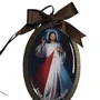 Adorno Oval Jesus Misericordioso em MDF