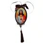 Adorno Oval Sagrado Coração de Jesus em MDF