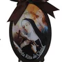 Adorno Oval Santa Rita de Cássia em MDF