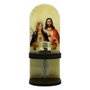 Adorno Porta Água Benta Sagrado Coração de Jesus e Maria 20cm