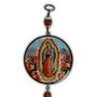 Adorno Porta Nossa Senhora de Guadalupe 2 Medalhas Redondo 33 cm x 7,5 cm