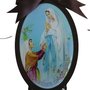 Adorno Porta Nossa Senhora de Lourdes Oval 30 x 10 cm