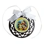 Adorno Redondo de Parede Mandala Anjos - 13,5 cm x 7,5 cm