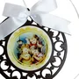 Adorno Redondo de Parede Mandala Anjos - 13,5 cm x 7,5 cm