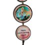 Adorno Redondo de Porta Anjo da Guarda 3 Medalhas 40 cm x 8 cm
