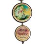 Adorno Redondo de Porta Anjo da Guarda Rosa 3 Medalhas 39 cm  x 7,5 cm