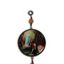Adorno Redondo de Porta Nossa Senhora de Lourdes 2 Medalhas 30 x 7,5 cm