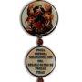 Adorno Redondo de Porta Nossa Senhora Desatadora de Nós 3 Medalhas 38 Cm X 7,5 Cm