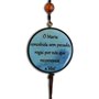 Adorno Redondo de Porta Nossa Senhora Imaculada da Conceição 2 Medalhas 38 cm x 7,5 cm